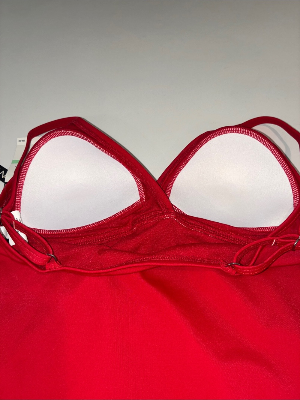 JANTZEN NWT Cherry Red Women’s One-Piece Swimsuit With Adjustable-Straps, Size 8 - Picture 7 of 10